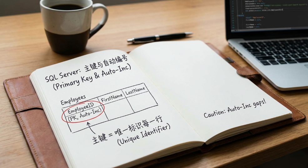 小议SQL Server主键和自动编号问题第一张图
