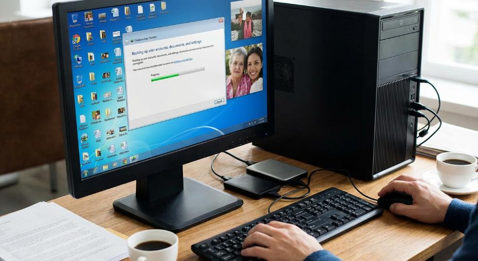windows 7系统重装完之后如何保留自己的桌面等系统设置第一张图