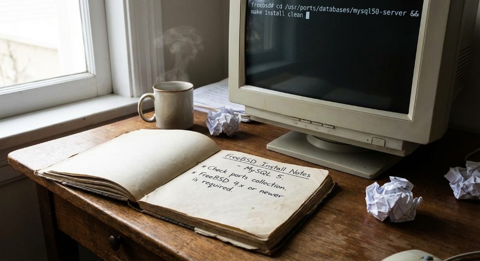 在FreeBSD下安装mysql5的注意点第一张图