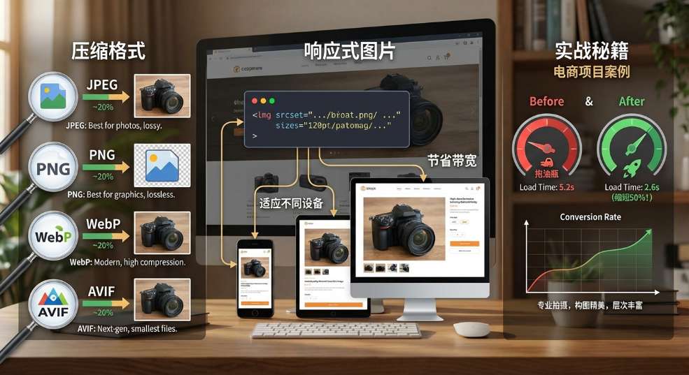 图片优化全面攻略:从压缩格式到响应式图片的实战秘籍 图片优化全面攻略:从压缩格式到响应式图片的实战秘籍第二张图