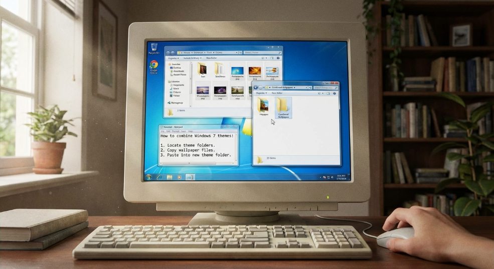 windows 7中将多个主题的壁纸整理到一个主题里面的方法第一张图