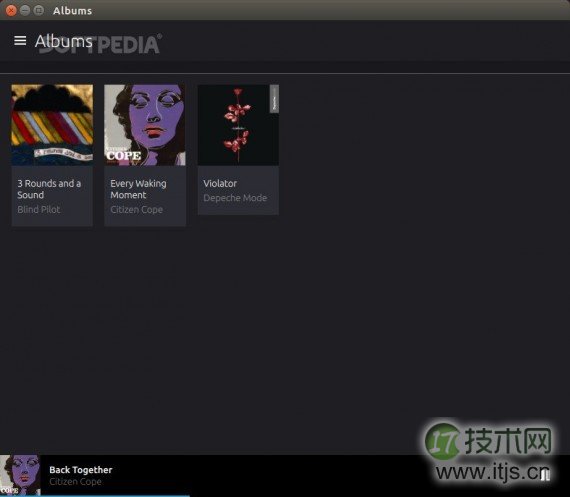 Ubuntu Touch 音乐应用显示 可适用于不同的设备(图1)