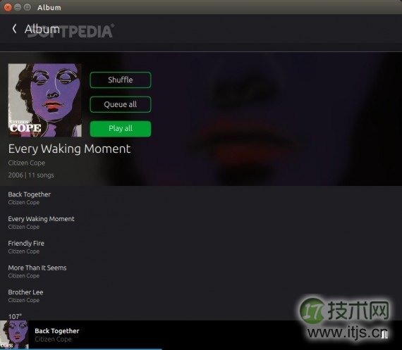 Ubuntu Touch 音乐应用显示 可适用于不同的设备(图5)
