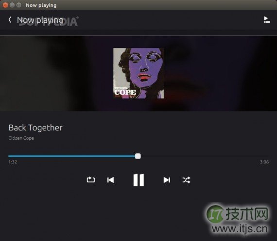 Ubuntu Touch 音乐应用显示 可适用于不同的设备(图2)