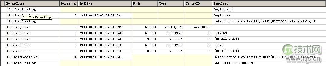 SQL Server查询使用键查找时锁申请及释放顺序(图5)