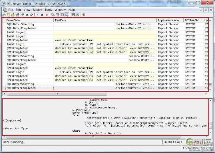 全面掌握SQL Profiler系列2：快速使用(1)(图1)