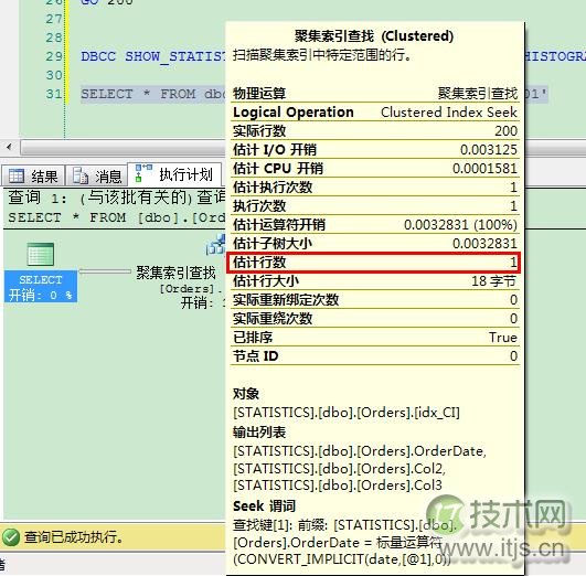 使用自增长键列值的统计信息(图3)
