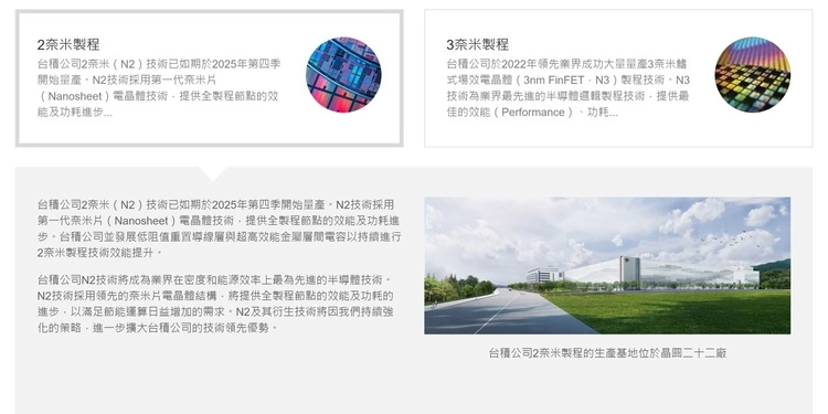 台积电 2 纳米 (N2) 技术已如期于 2025 年第四季开始量产(图1)