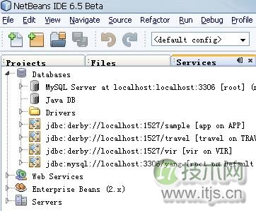 使用Netbeans操作MySQL数据库(图1) 数据库资源管理器