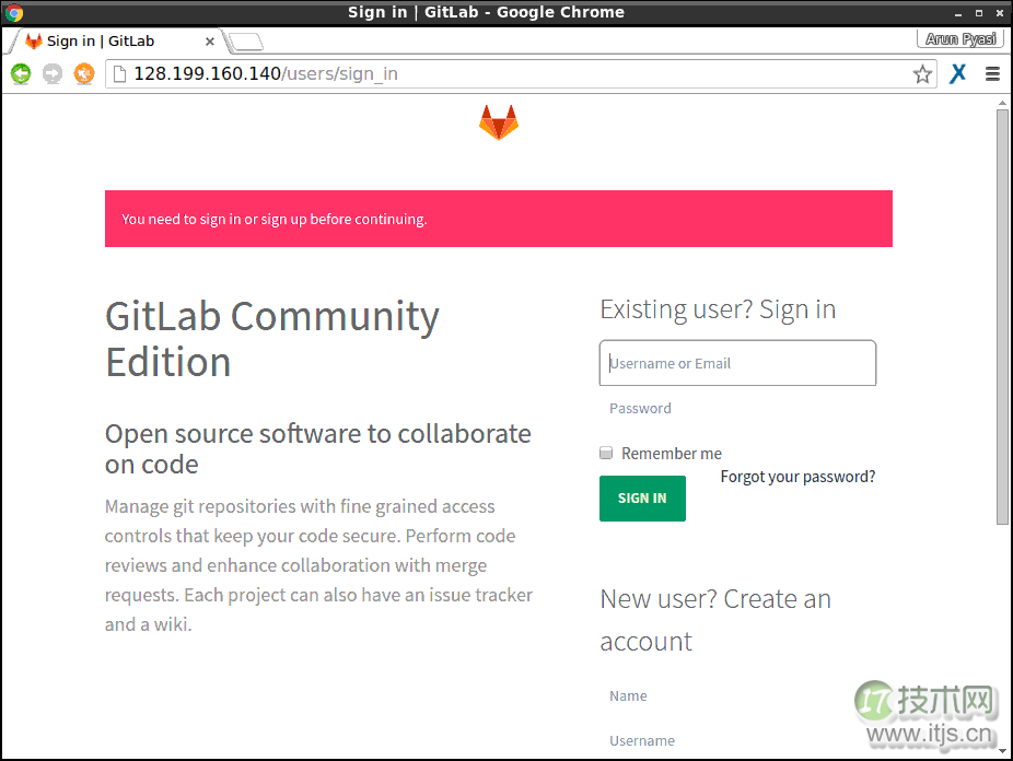 如何在 Ubuntu/Fedora/Debian 中安装 GitLab(图12) 如何在 Ubuntu/Fedora/Debian 中安装 GitLab