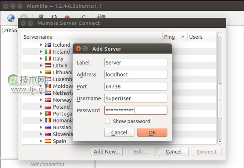 游戏玩家的福音:在 Ubuntu 上安装开源 VoIP 应用 Mumble(图10) 游戏玩家的福音:在 Ubuntu 上安装开源 VoIP 应用 Mumble