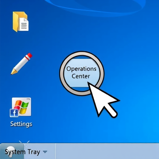 如何找回Windows7通知区域消失的操作中心图标(图1)
