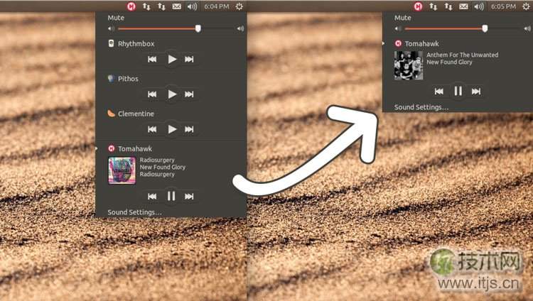 Ubuntu系统中的声音菜单怎么移除音乐播放器?(图4) Ubuntu系统中的声音菜单怎么移除音乐播放器?(图4)