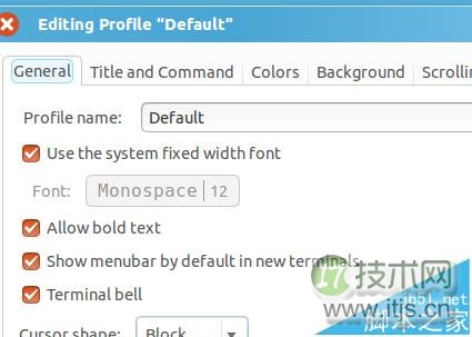 ubuntu虚拟系统怎么设置终端背景和字体颜色?(图4)