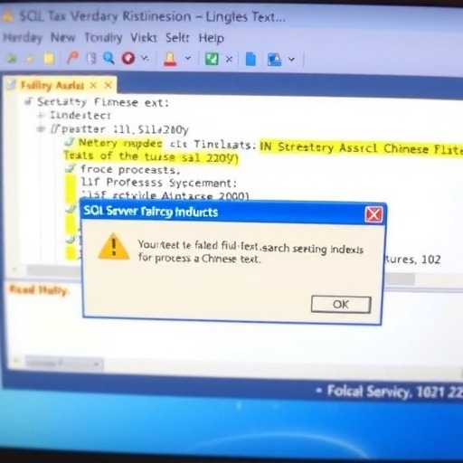 SQL Server全文搜索中文出错的问题(图1)