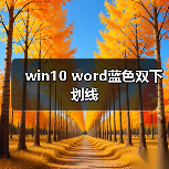 win10 word蓝色双下划线（图4）