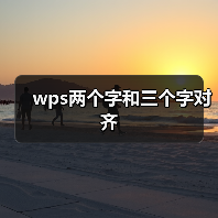 wps两个字和三个字对齐（图1）
