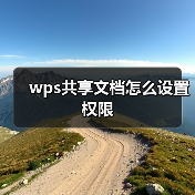 wps共享文档怎么设置权限（图3）