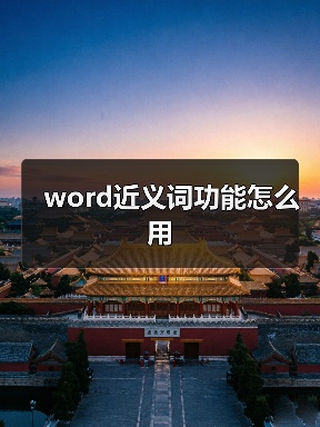 word近义词功能怎么用(图3) word近义词功能怎么用(图3)